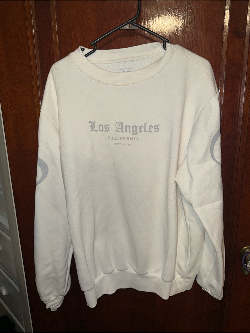 Primark White Crewneck Sweatshirt
